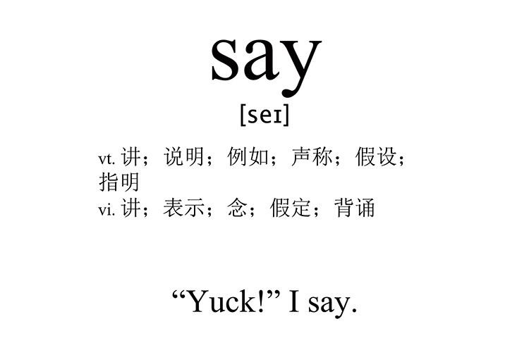 say