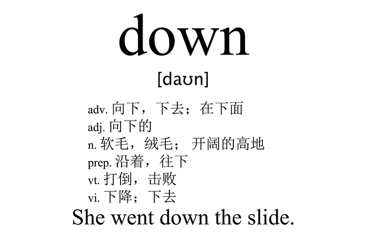 down
